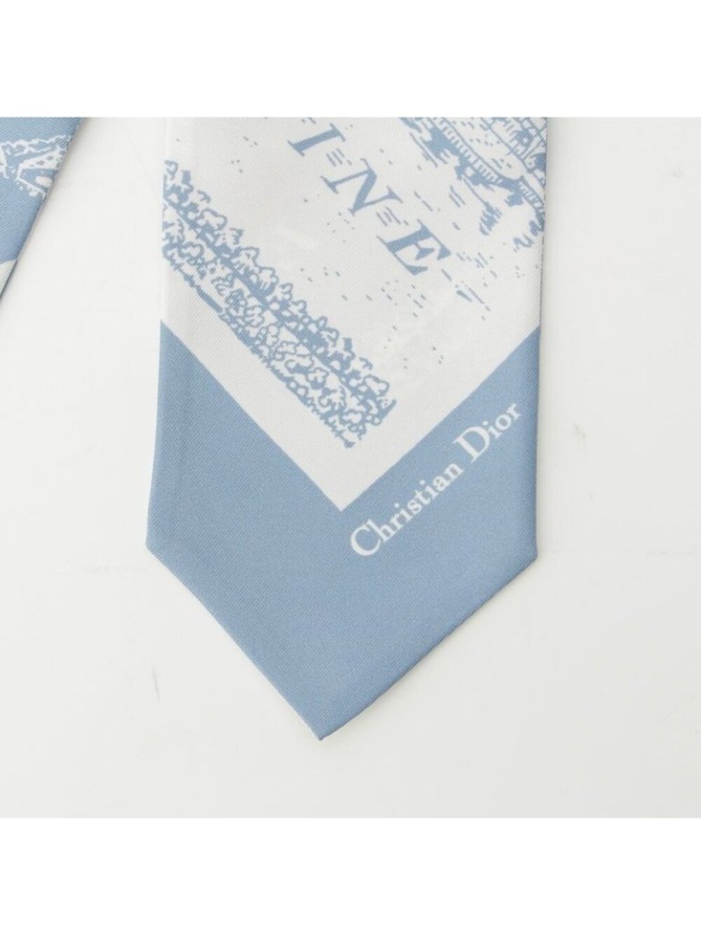 Dior Silk Maxi Mitzah Scarf Blue - Picture 2 of 10